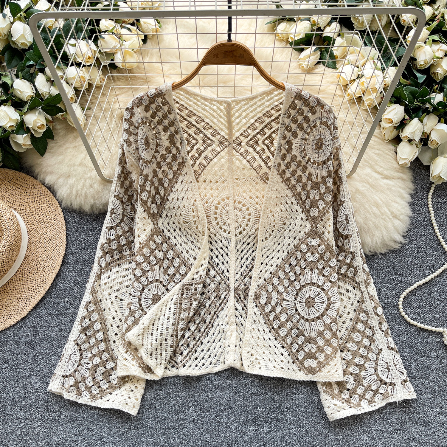Women'S Fashion Kimono - Crochet Kimono Cardigan for Women Sheer
