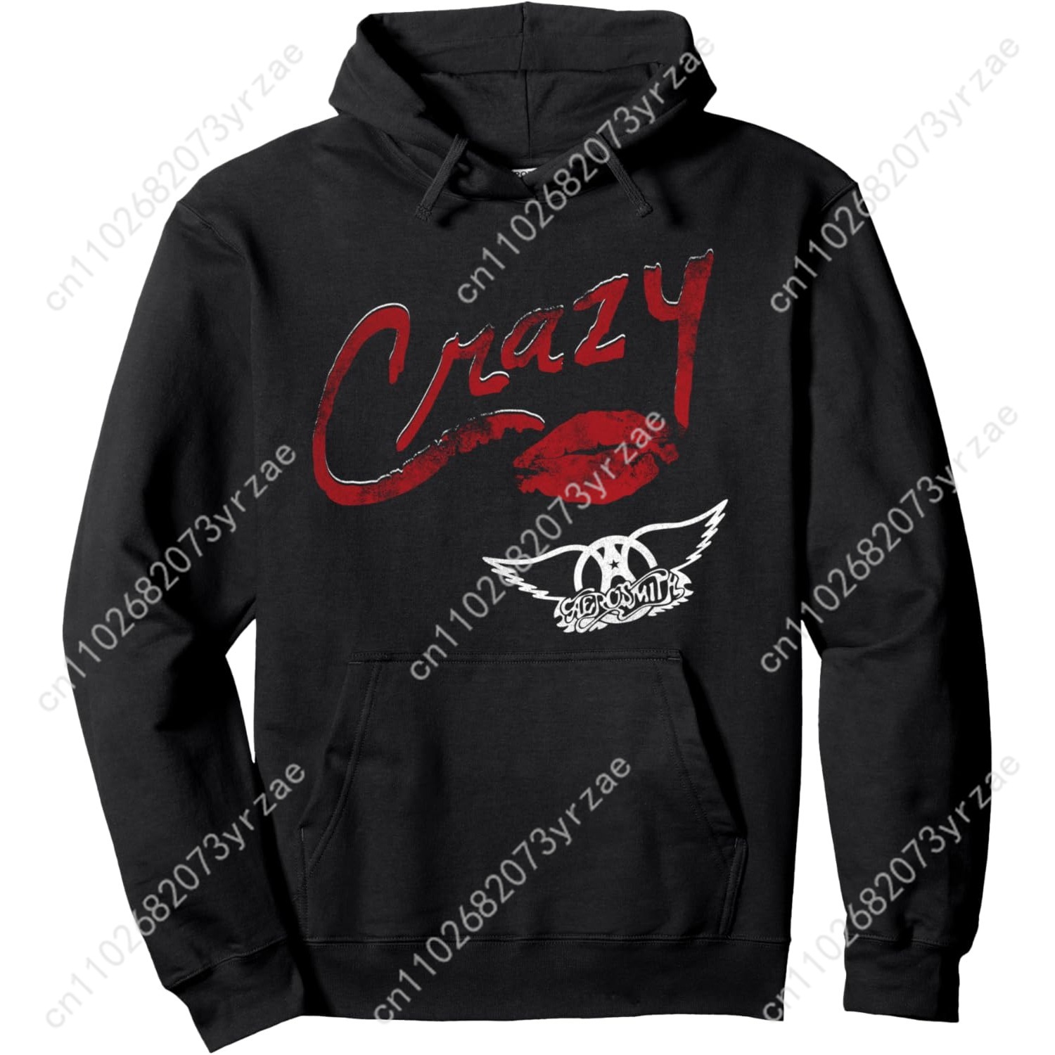 Women'S Fashion Hoodie - Retro Aerosmith Crazy Pullover Hoodie Mens