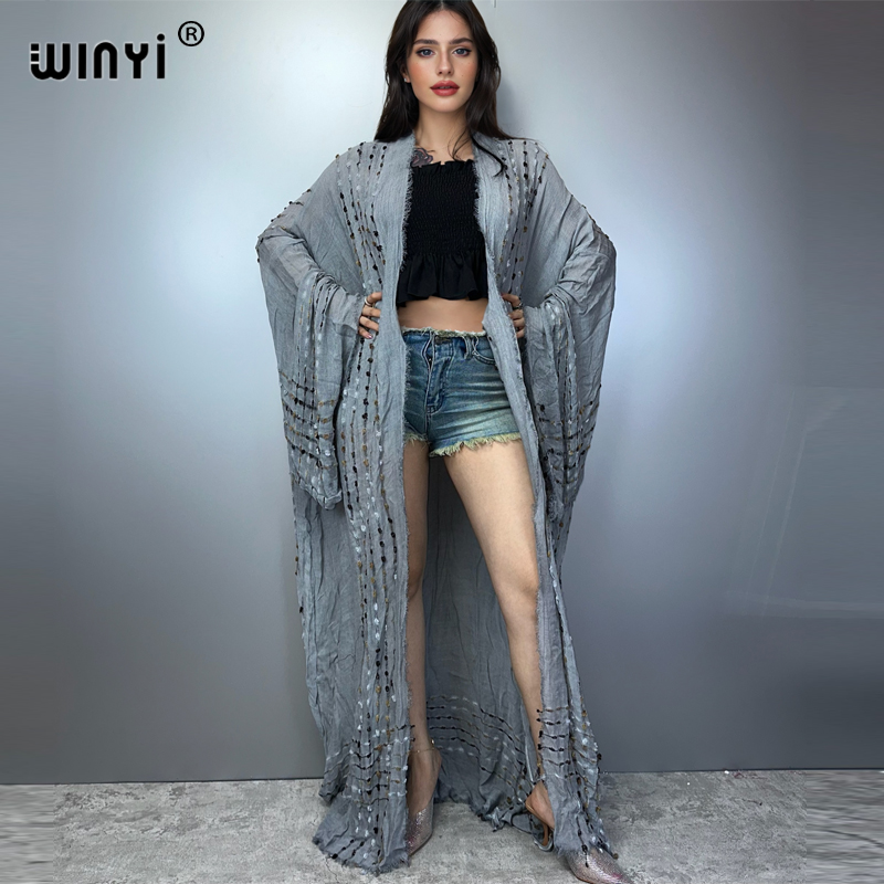 Women'S Fashion Kimono - WINYI summer kimono Hand dyed cardigan