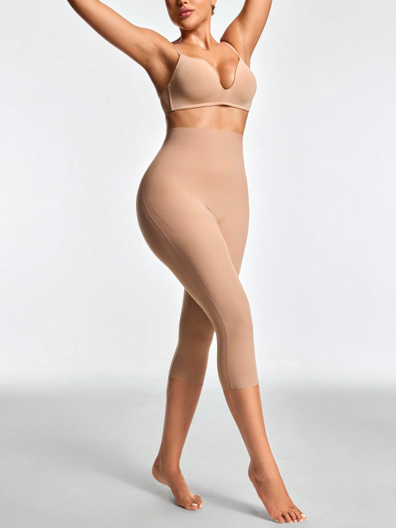 High Waist Leggings - Women Solid Color High Waisted Shaping