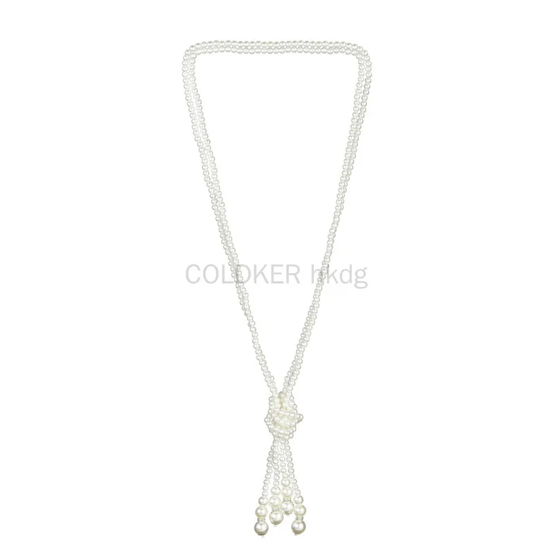 Women Fashion Necklace - 1920s Pearls Necklace Fashion Faux Pearls