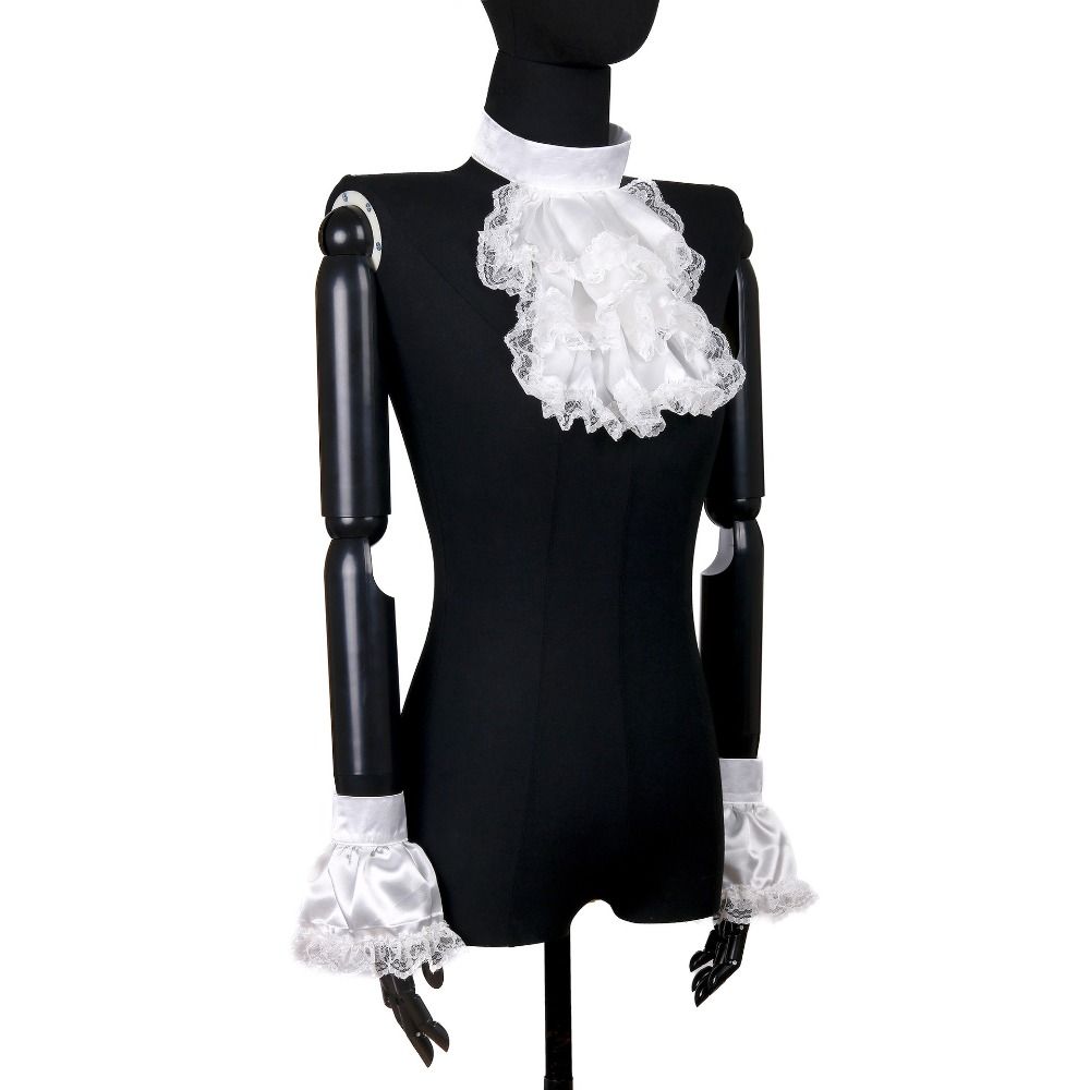 Women'S Fashion Victorian - Accessory Set Detachable Victorian Lace Jabot