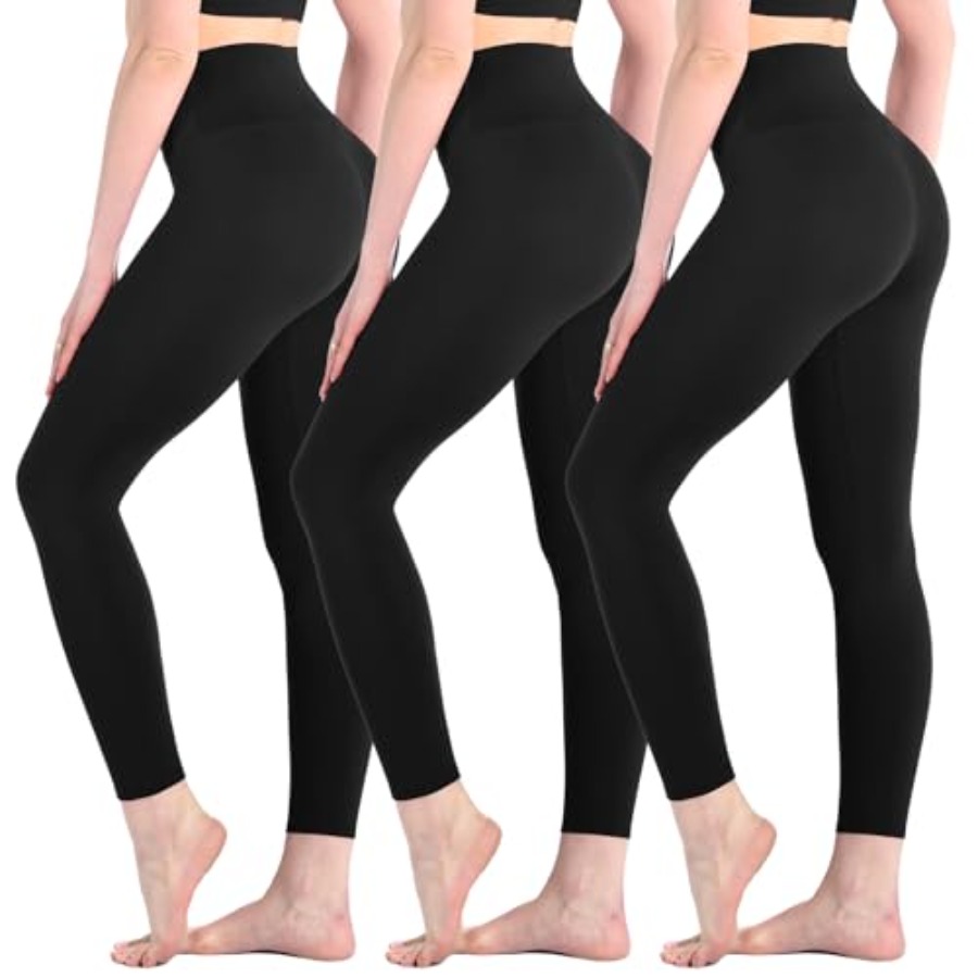 High Waist Leggings - Leafigure 3 Pack Leggings for Women