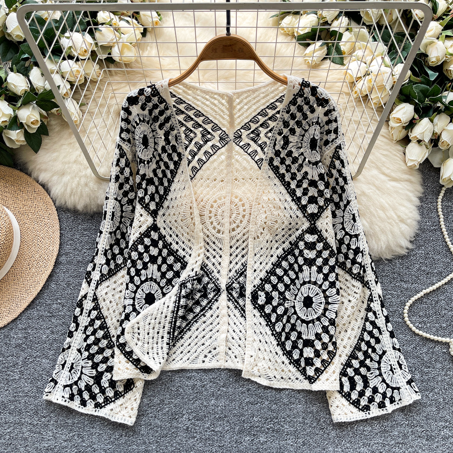 Crochet Kimono Cardigan for Wo - Women'S Fashion Kimono avis et prix