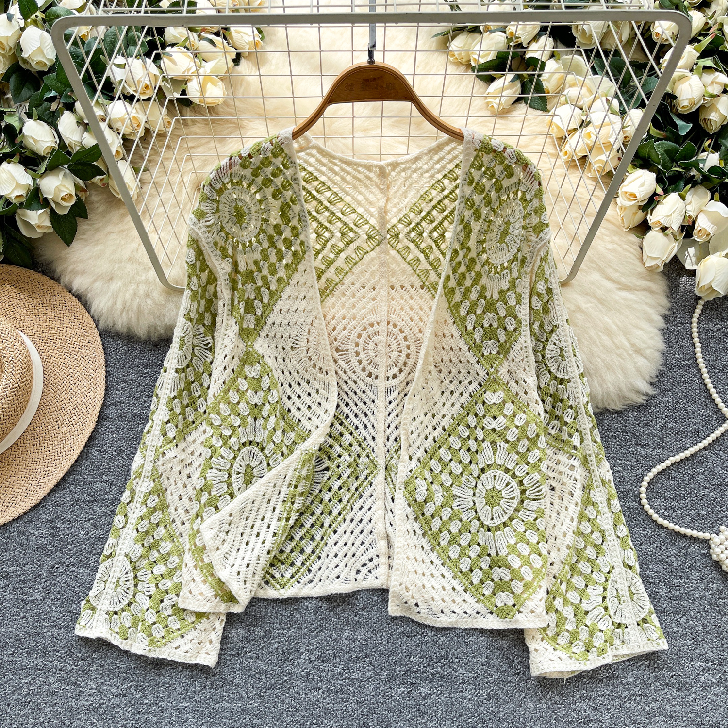 Crochet Kimono Cardigan for Wo - Women'S Fashion Kimono avis et prix