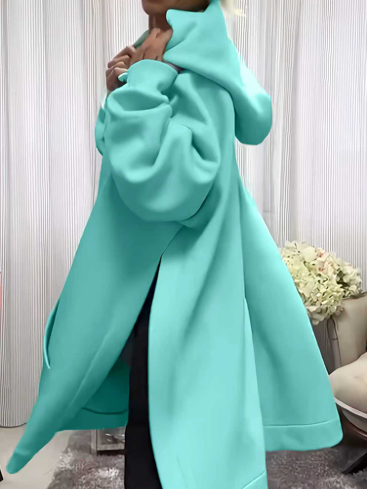 Plus size long sleeve solid co - Women'S Fashion Hoodie avis et prix