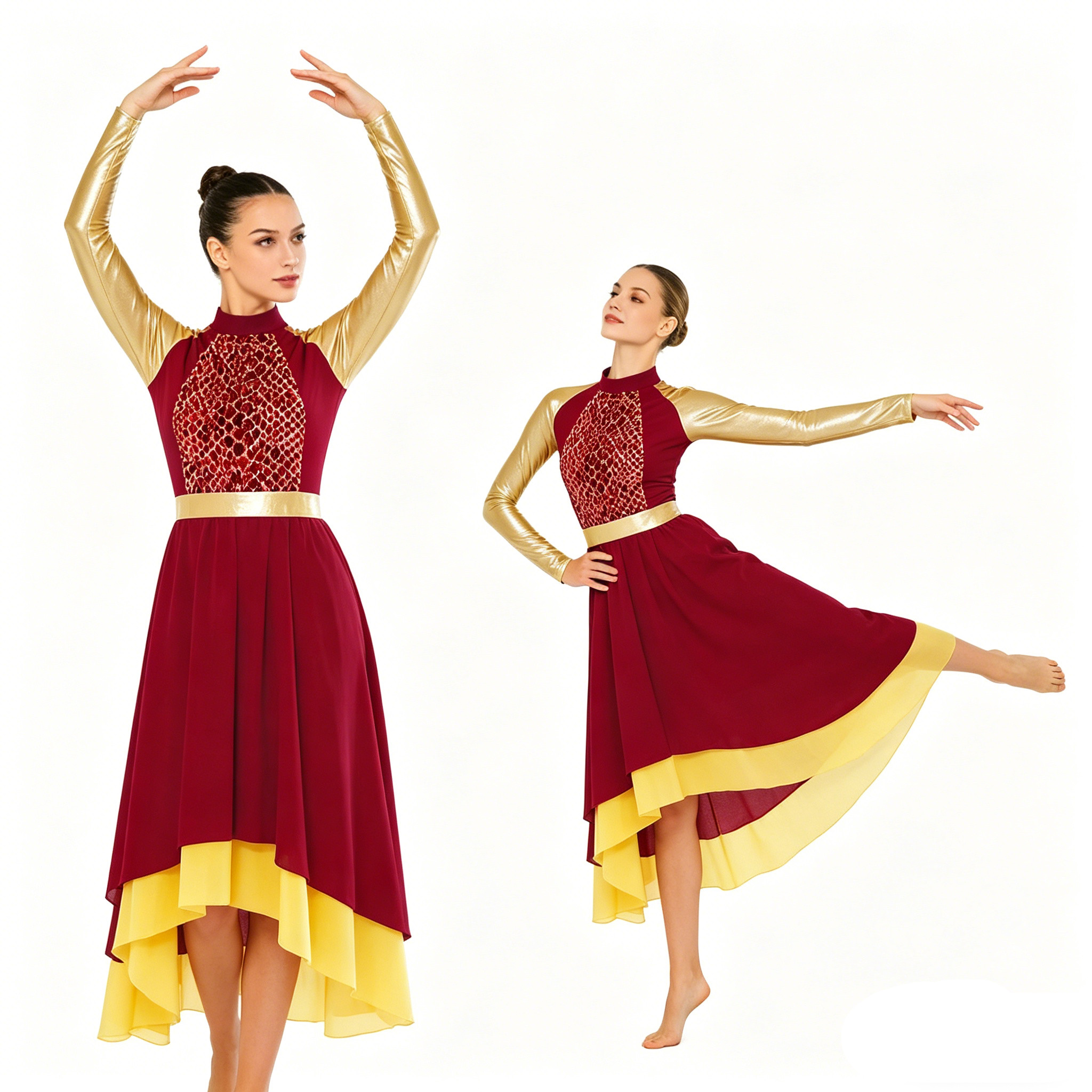 Women Praise Lyrical Dance Tun - Wrap Blouse Chiffon avis et prix