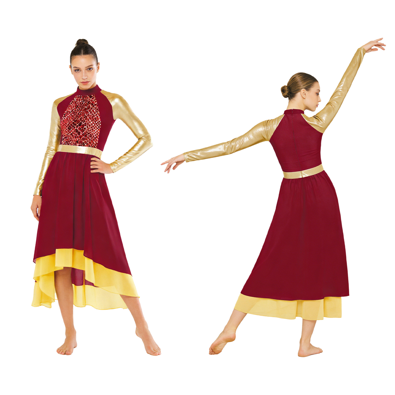 Women Praise Lyrical Dance Tun - Wrap Blouse Chiffon avis et prix