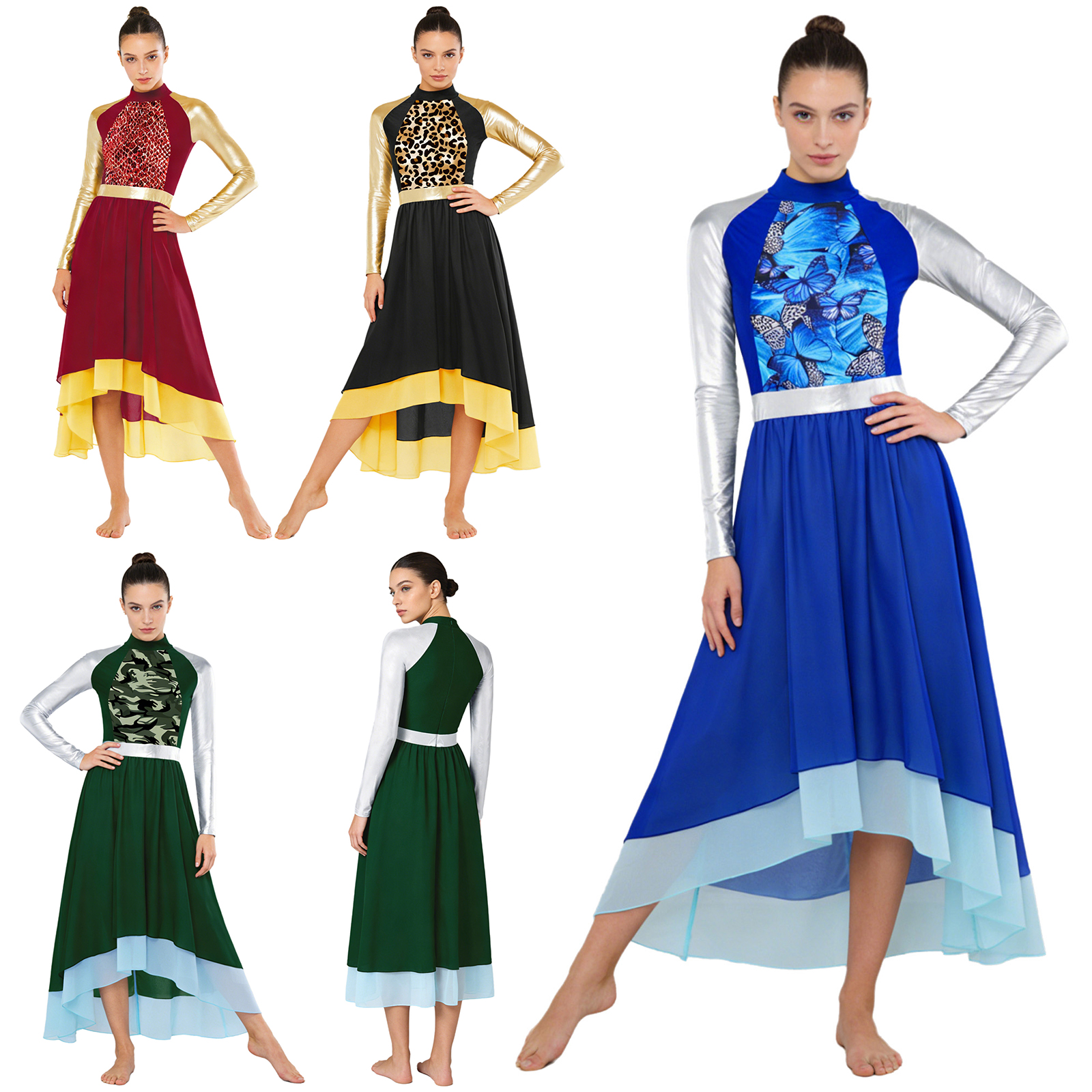 Women Praise Lyrical Dance Tun - Wrap Blouse Chiffon avis et prix