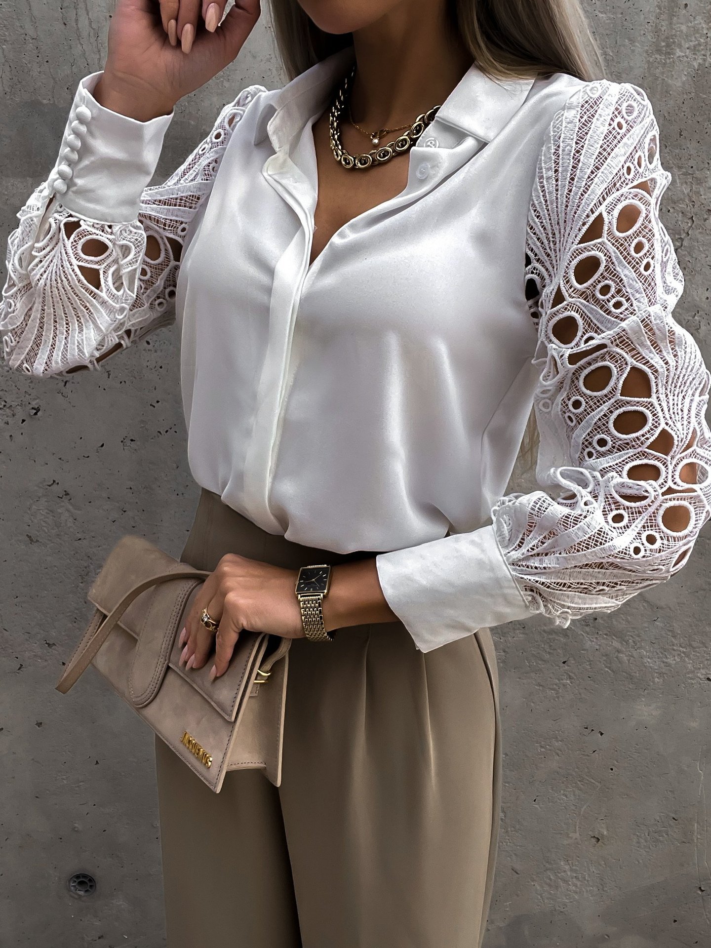 Women Elegant Solid Chiffon Bl - Wrap Blouse Chiffon avis et prix