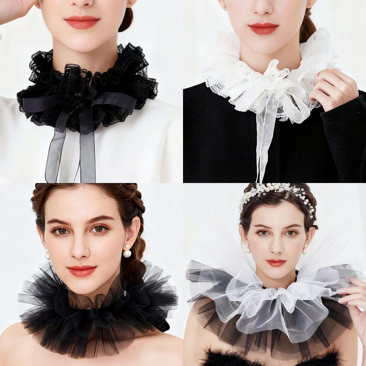 Fashion Tulle Ruffle Collar Fo - Women'S Fashion Victorian avis et prix