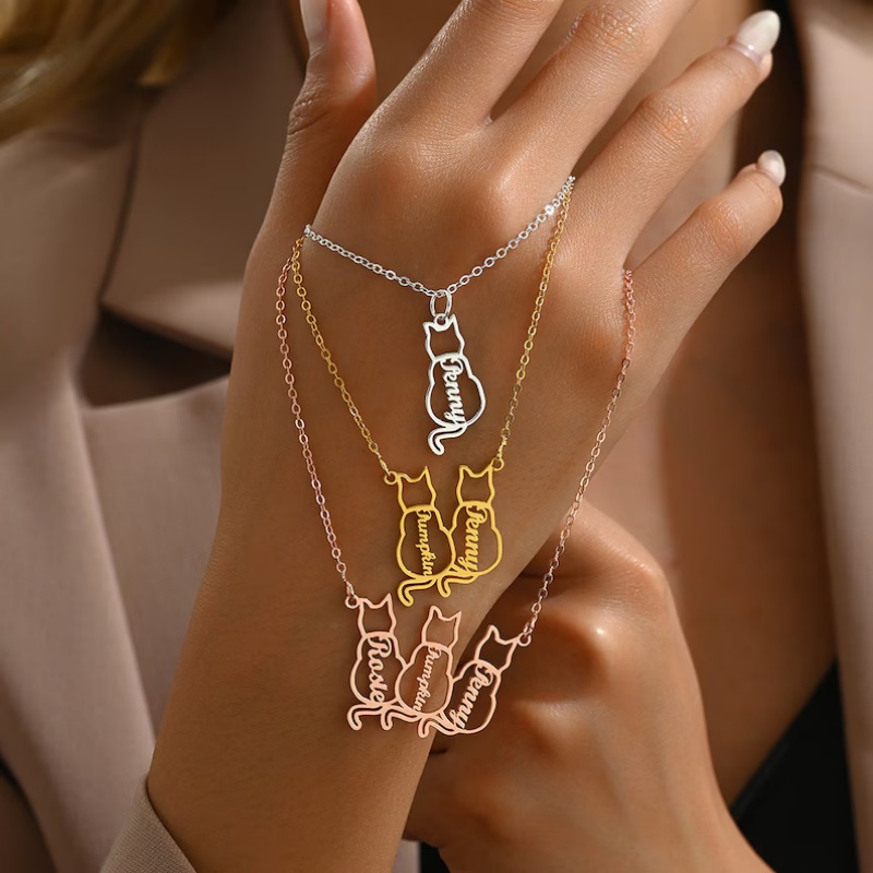 Personalized Cat Name Necklace - Xl Women'S Fashion avis et prix