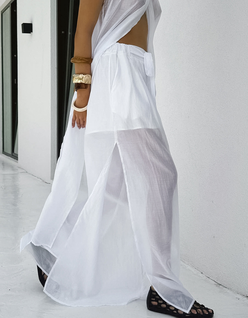 Sexy White Halter Backless Blo - Wrap Blouse Chiffon avis et prix