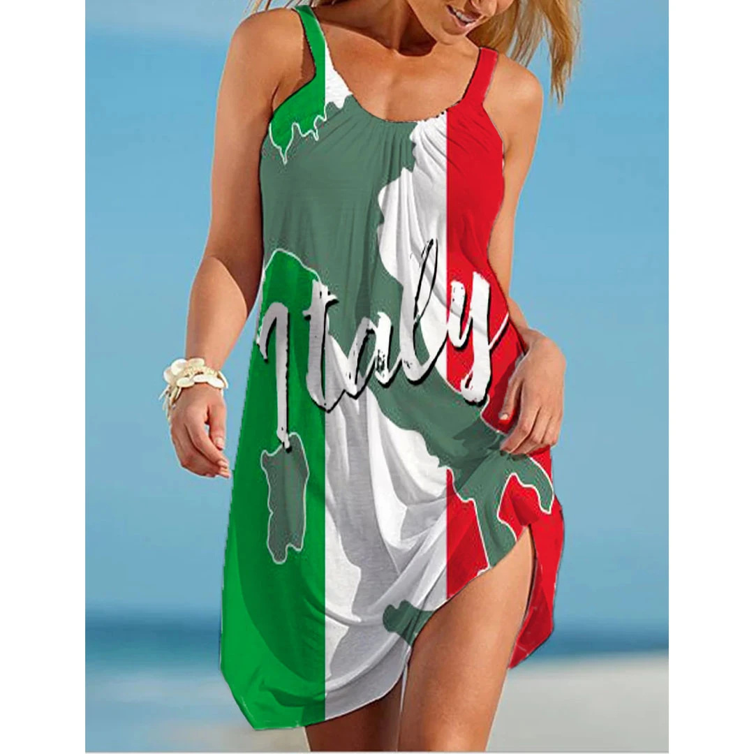 Italy Flag Dress Women Fashion - Women'S Fashion Portugal avis et prix