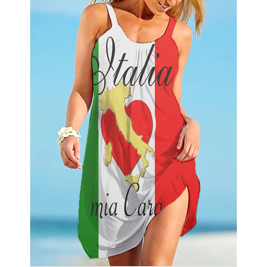 Italy Flag Dress Women Fashion - Women'S Fashion Portugal avis et prix