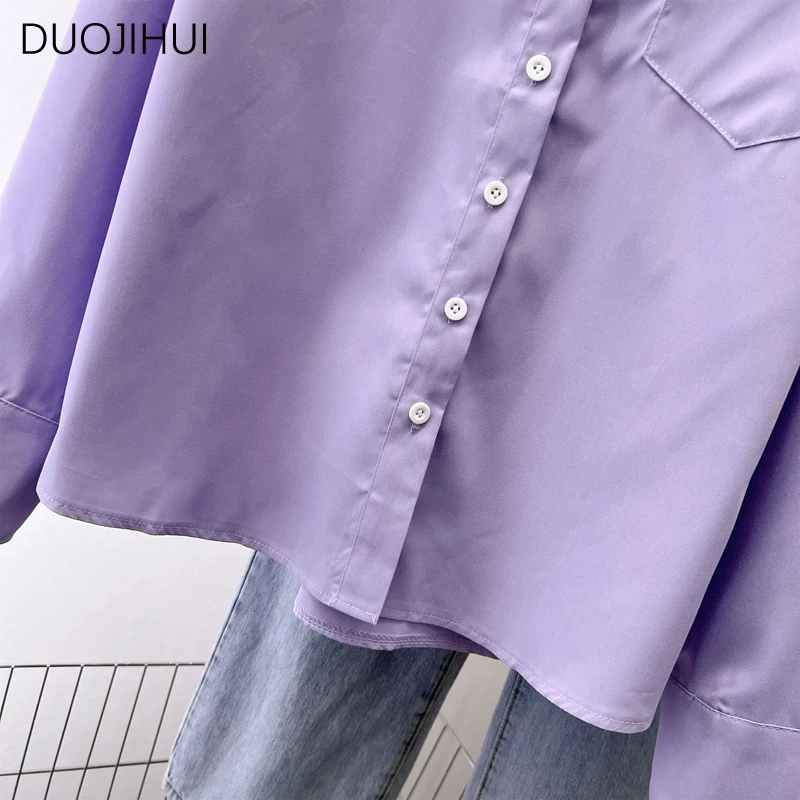 DUOJIHUI Purple Chic Polo Neck - Xl Women'S Fashion avis et prix
