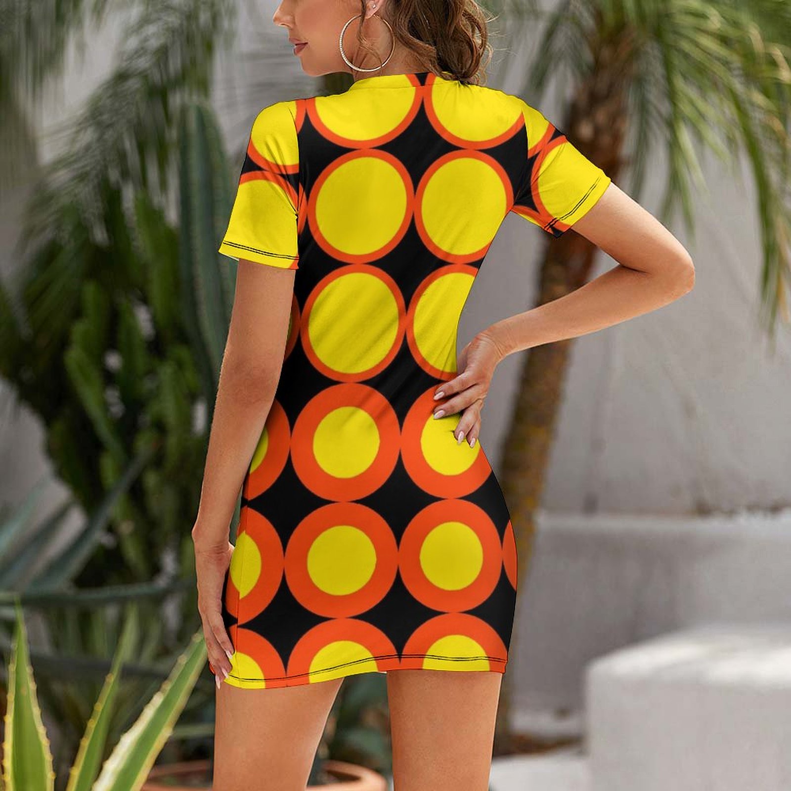 60s Circle Mod Short-Sleeved D - Women'S Fashion Of The 60S avis et prix