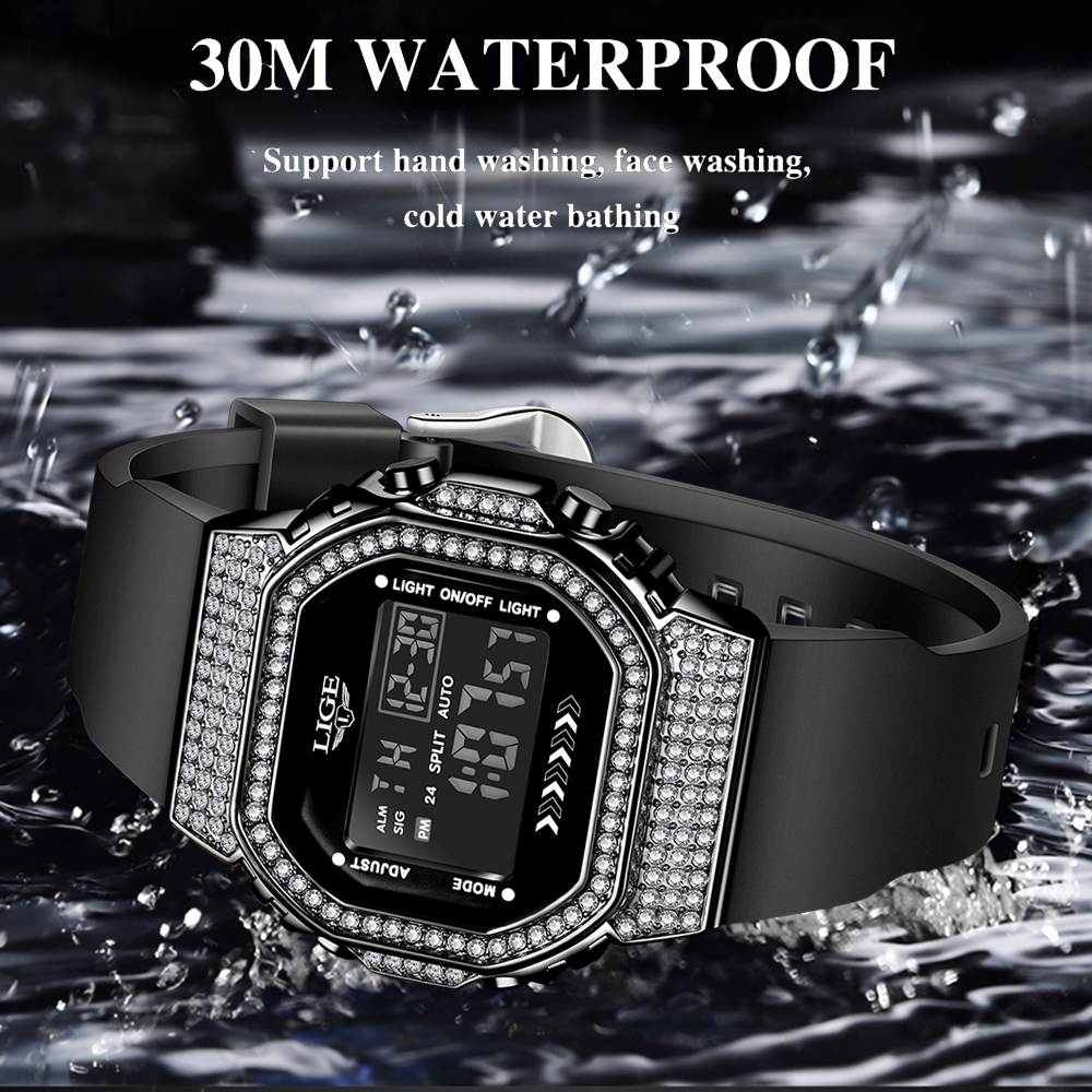LIGE Diamond Dial Watch Women  - Women Fashion Zone avis et prix