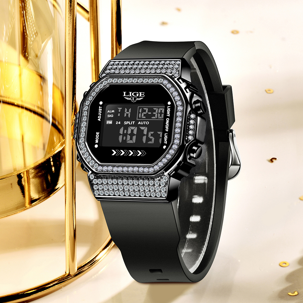 LIGE Diamond Dial Watch Women  - Women Fashion Zone avis et prix