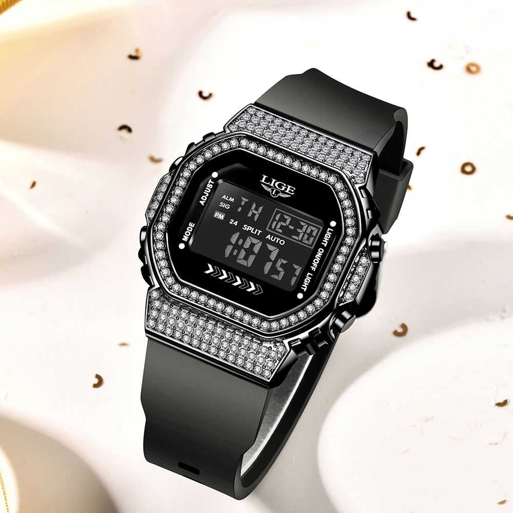 LIGE Diamond Dial Watch Women  - Women Fashion Zone avis et prix