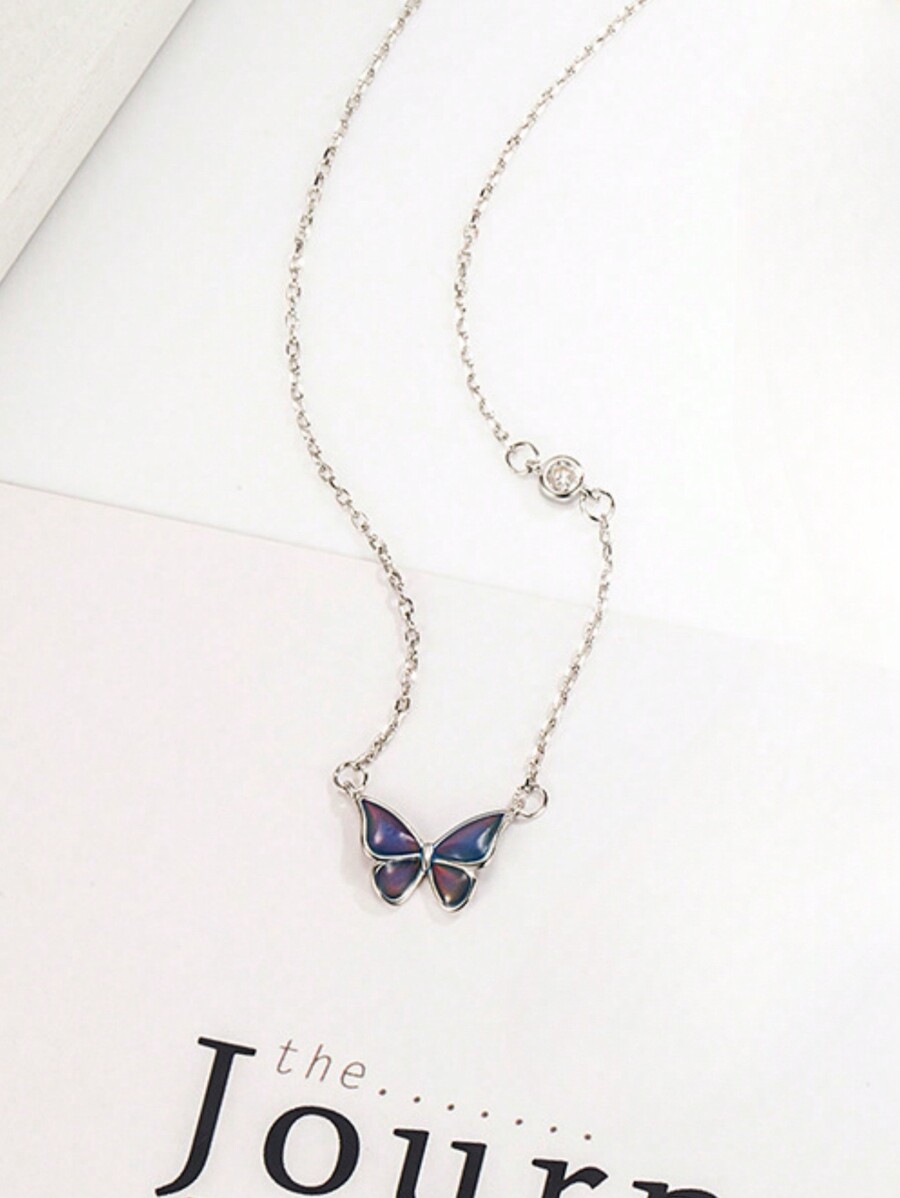 Stylish Color-Changing Butterf - Women Fashion Necklace avis et prix