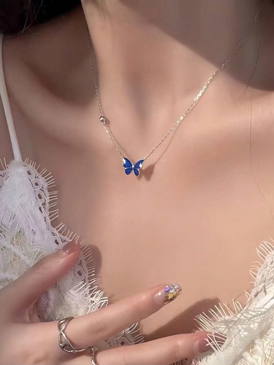 Stylish Color-Changing Butterf - Women Fashion Necklace avis et prix