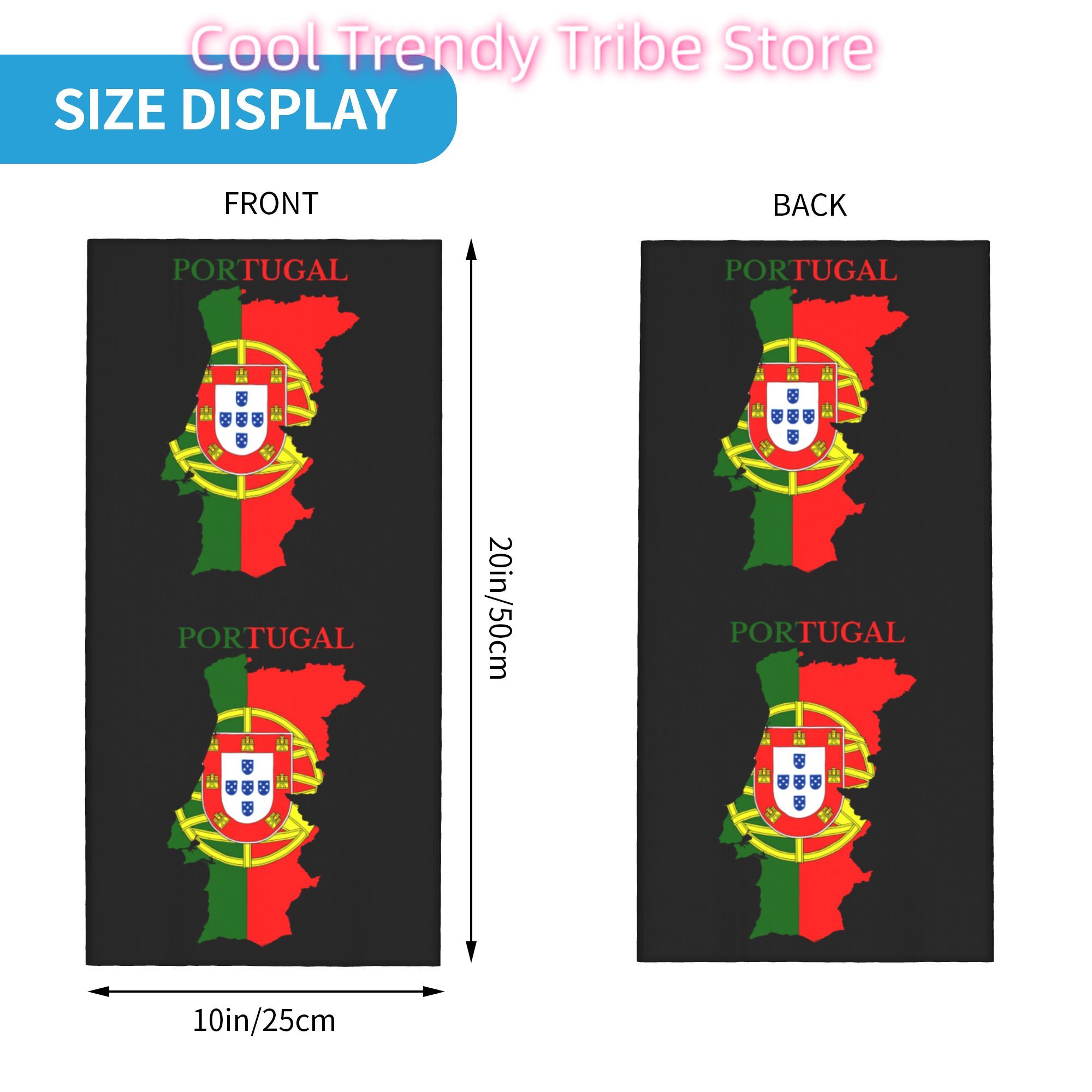 Custom Portugal Flag Map Banda - Women'S Fashion Portugal avis et prix