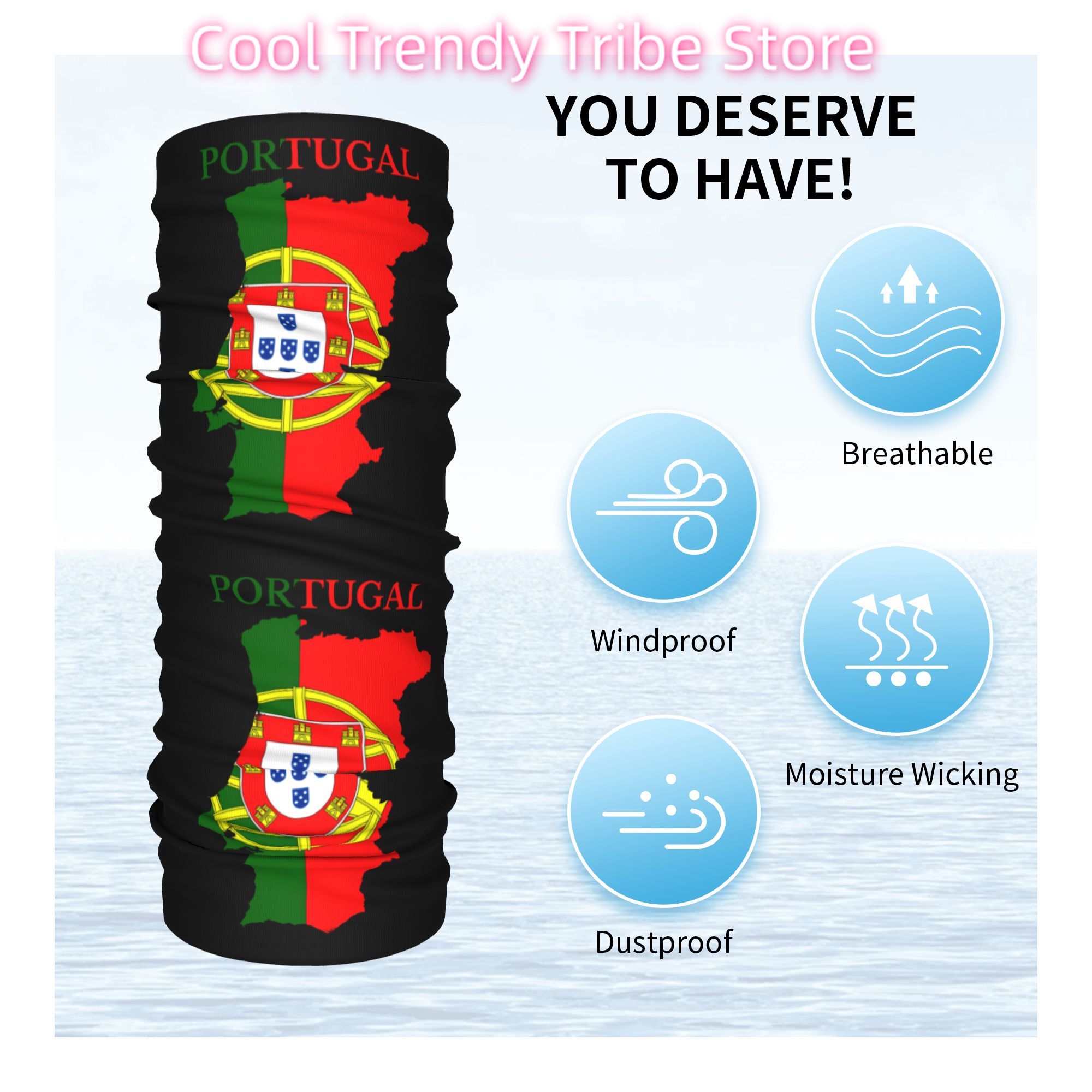 Custom Portugal Flag Map Banda - Women'S Fashion Portugal avis et prix