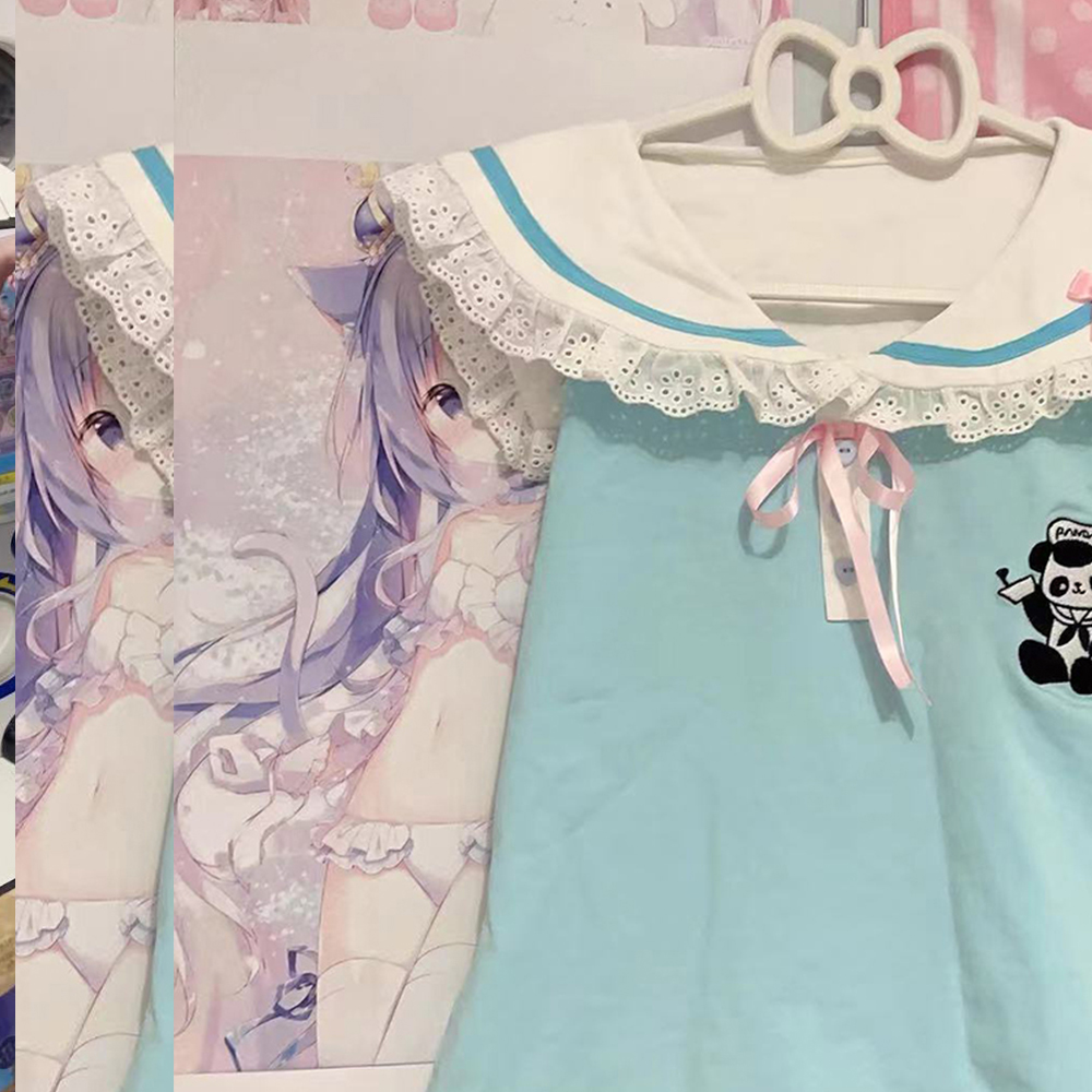 Japanese Cute Bow T Shirts Wom - Women Fashion Necklace avis et prix