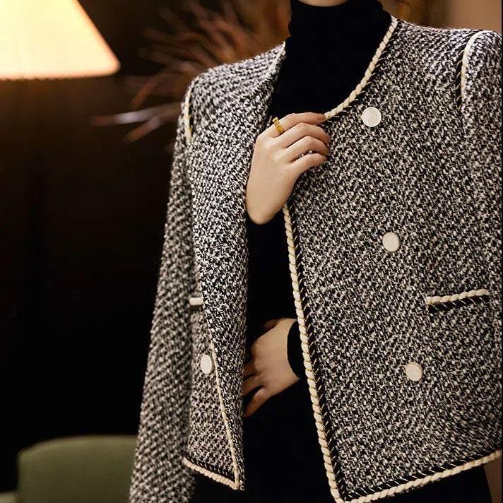 Tweed Jackets Woman White Shor - Women'S Fashion Utility Jacket avis et prix