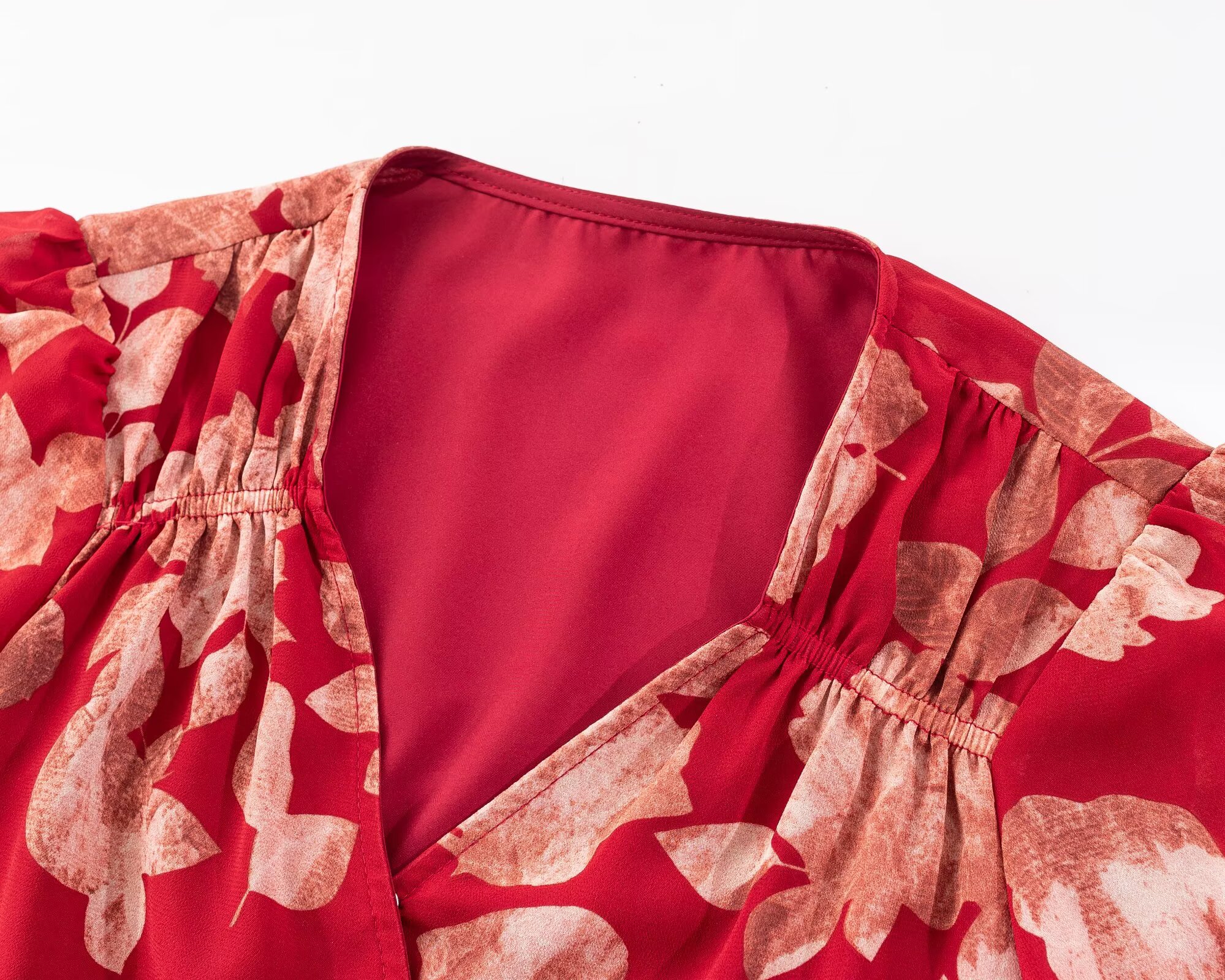 Women V-neck Wrap Bandage Blou - Wrap Blouse Chiffon avis et prix