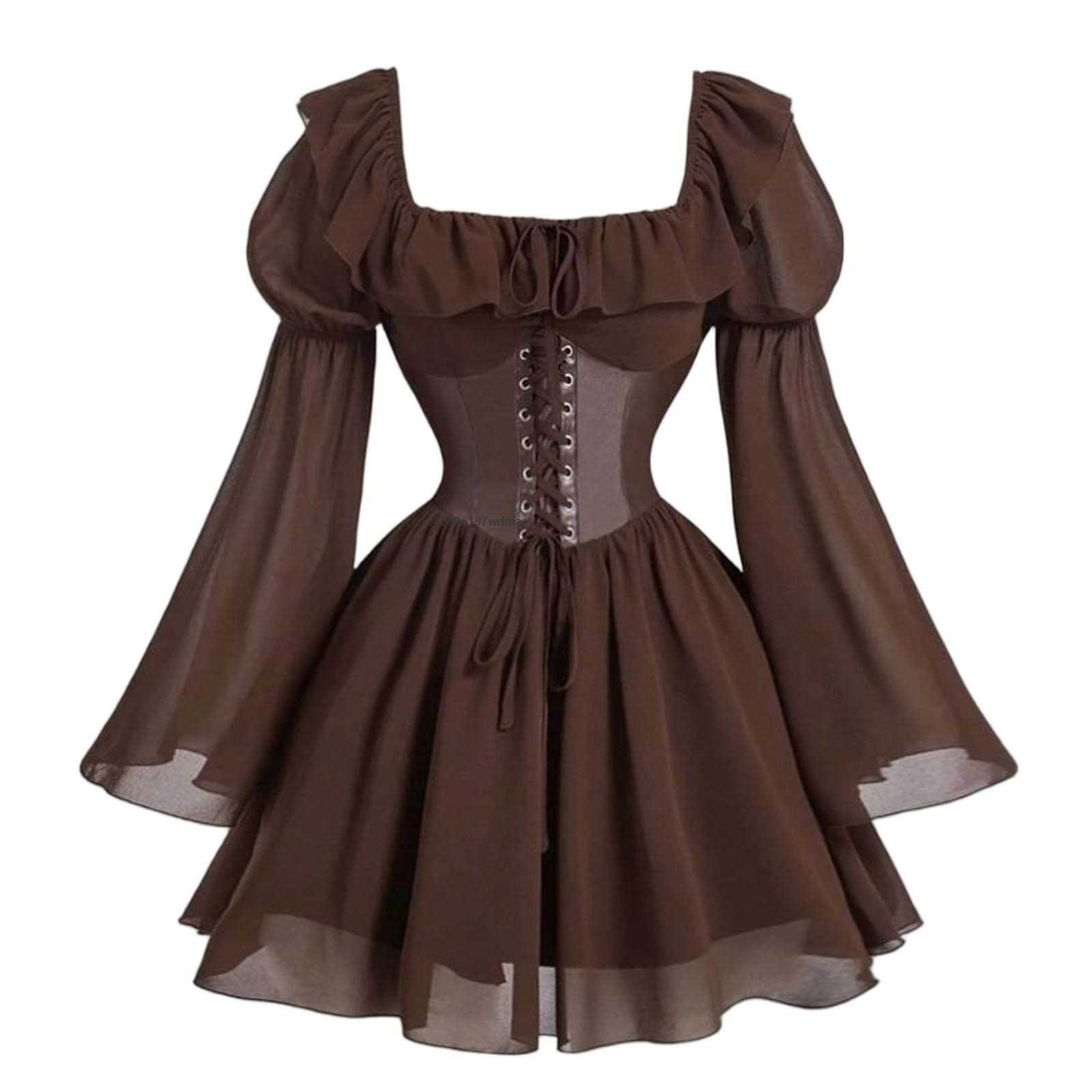 Renaissance Medieval Long Slee - Women'S Fashion Victorian avis et prix
