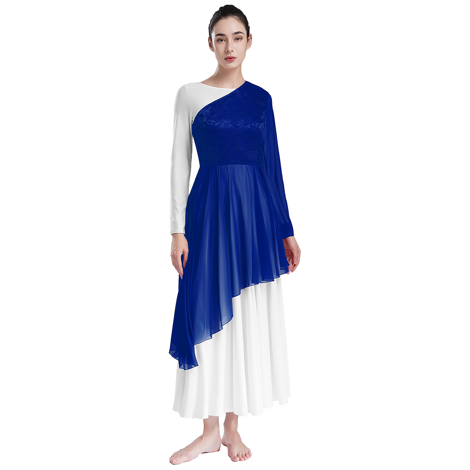Womens Liturgical Praise Balle - Wrap Blouse Chiffon avis et prix