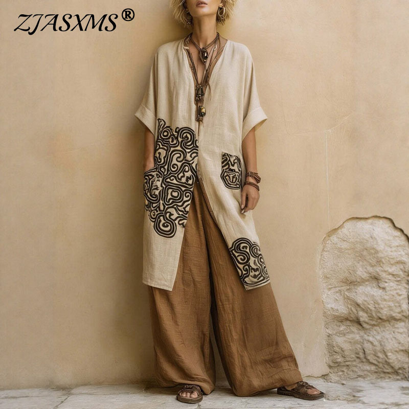 Boho Open Front Kimono Geometr - Women'S Fashion Kimono avis et prix