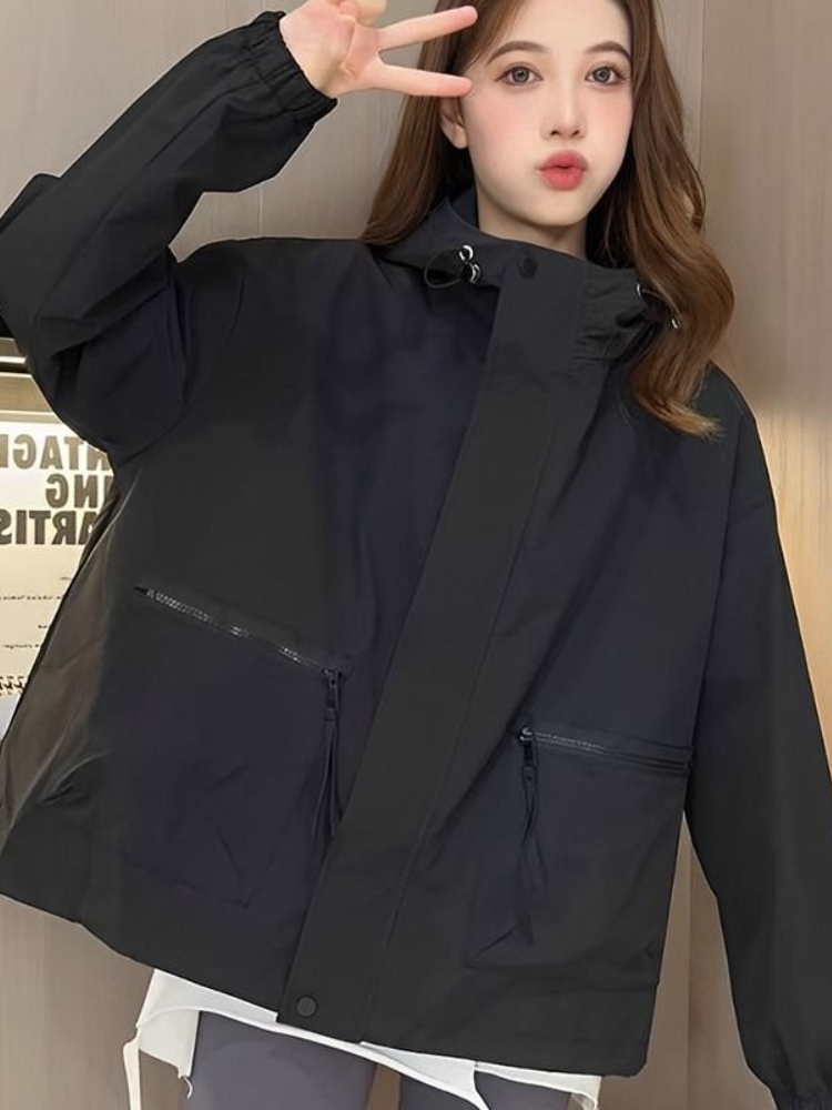 Women's Fashionable Hooded Win - Women'S Fashion Utility Jacket avis et prix
