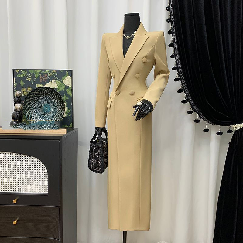 Spring Autumn Lapel Khaki Wome - Xl Women'S Fashion avis et prix