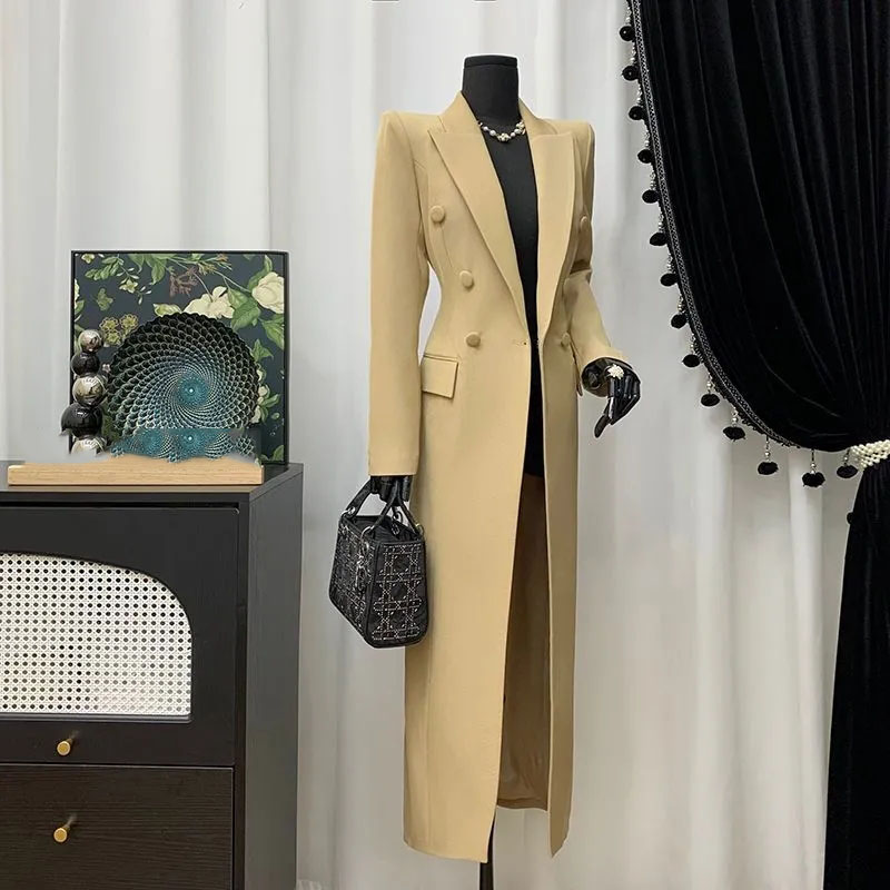 Spring Autumn Lapel Khaki Wome - Xl Women'S Fashion avis et prix