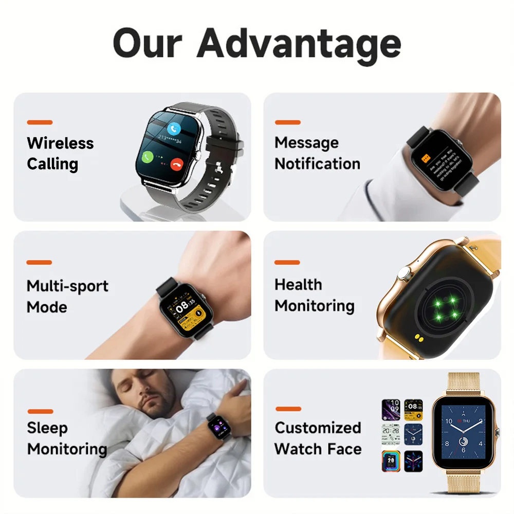 Smart Watch For Android IOS Wa - Women Fashion Zone avis et prix
