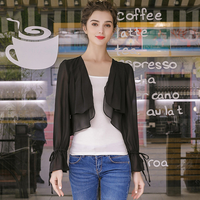 Women Ruffled Sleeve thin chif - Women'S Fashion Kimono avis et prix