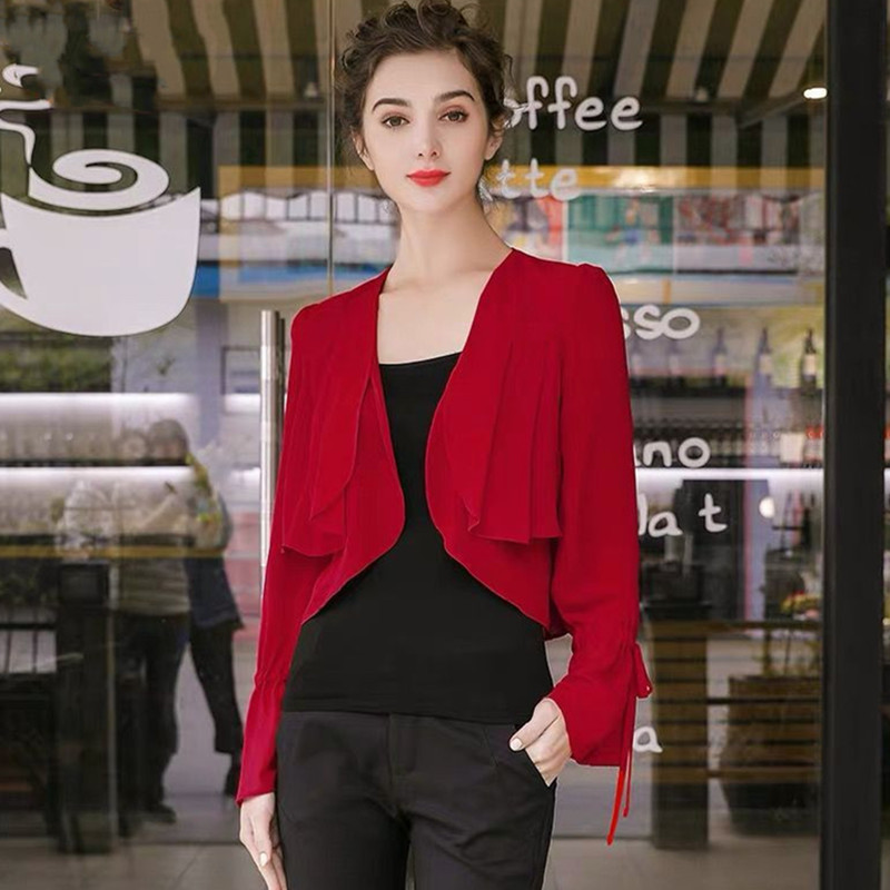 Women Ruffled Sleeve thin chif - Women'S Fashion Kimono avis et prix
