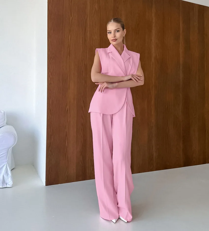 Pink Waistcoat Pants Suit Wome - Women'S Fashion For Summer 2025 avis et prix
