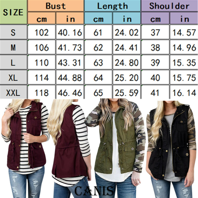 Fashion Women Vest Olive Cargo - Women'S Fashion Utility Jacket avis et prix