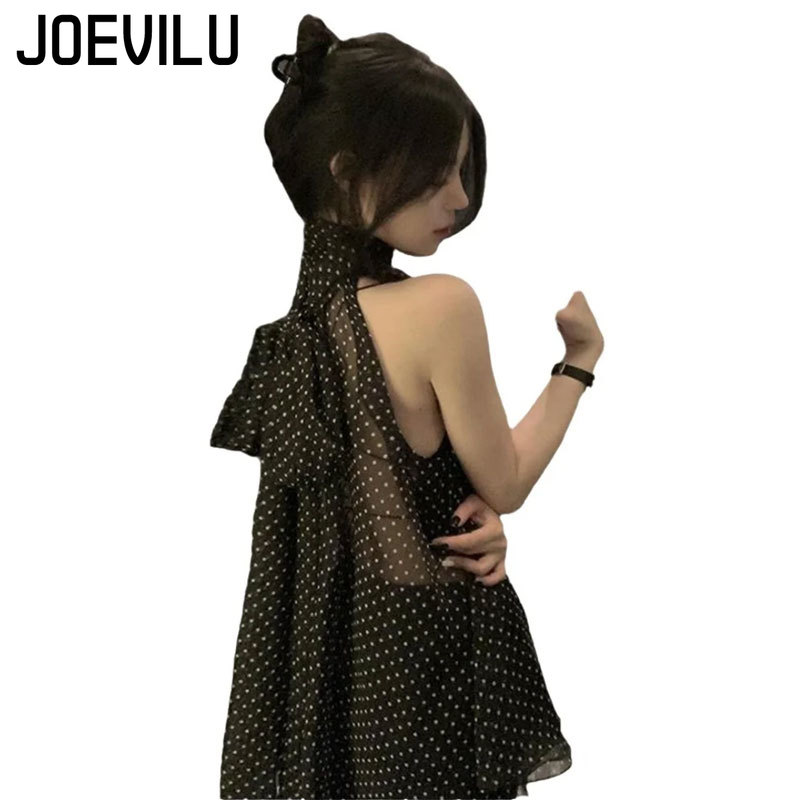JOEVILU Sleeveless Lace Up Hal - Wrap Blouse Chiffon avis et prix