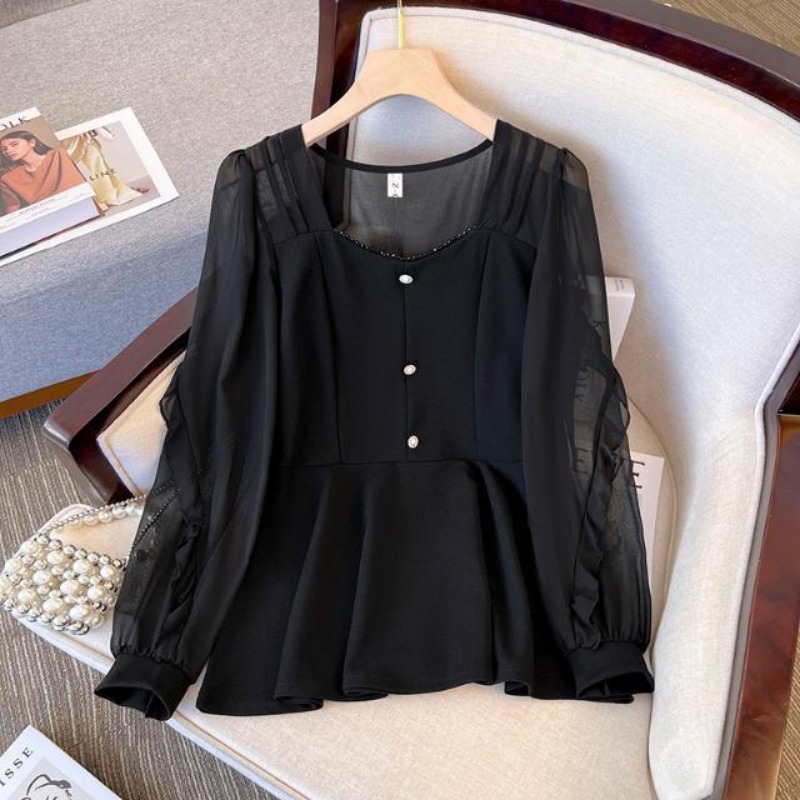 Women's Spring Autumn New Kore - Wrap Blouse Chiffon avis et prix