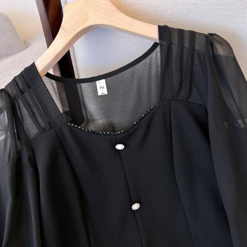 Women's Spring Autumn New Kore - Wrap Blouse Chiffon avis et prix