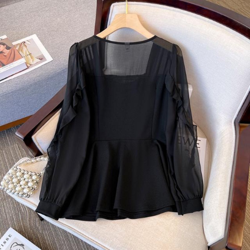 Women's Spring Autumn New Kore - Wrap Blouse Chiffon avis et prix