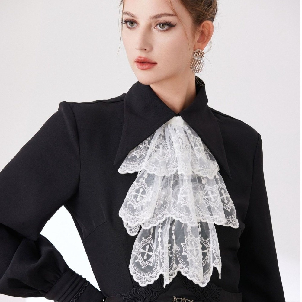 Victorian Style Lace Jabot Col - Women'S Fashion Victorian avis et prix