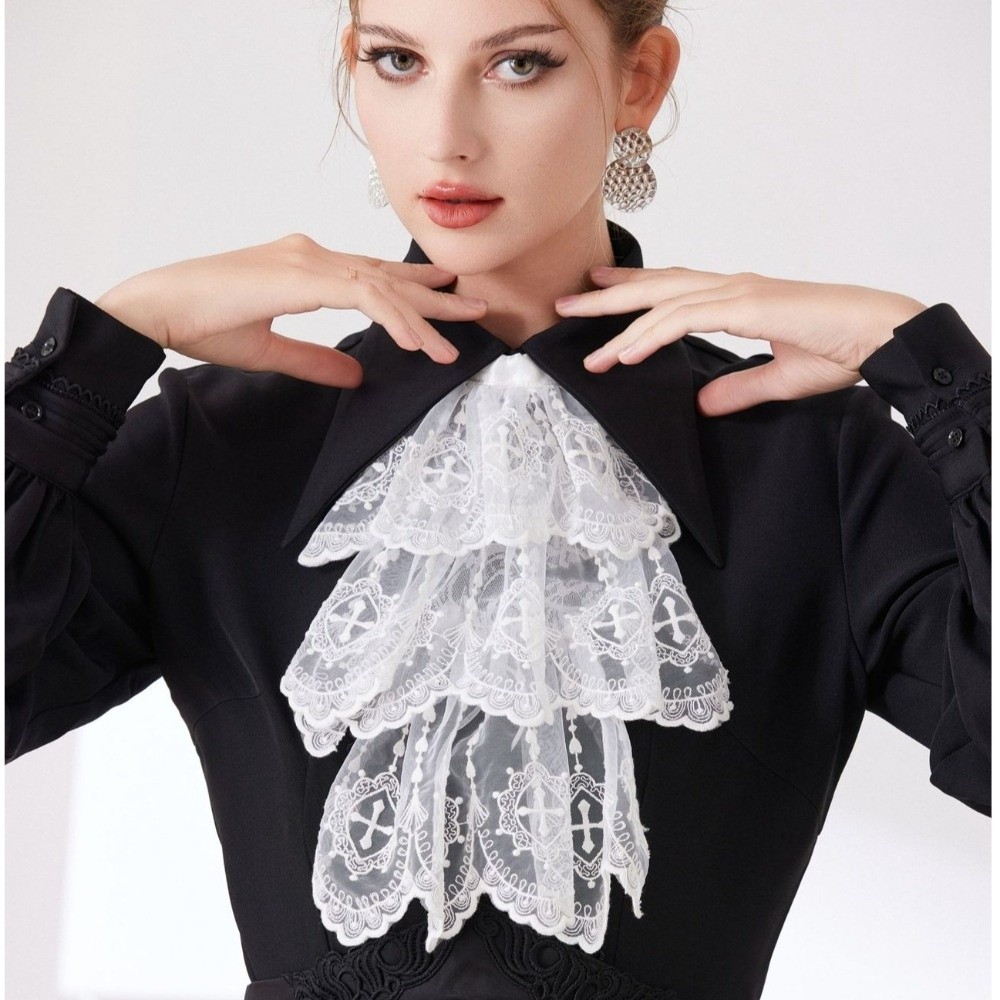 Victorian Style Lace Jabot Col - Women'S Fashion Victorian avis et prix
