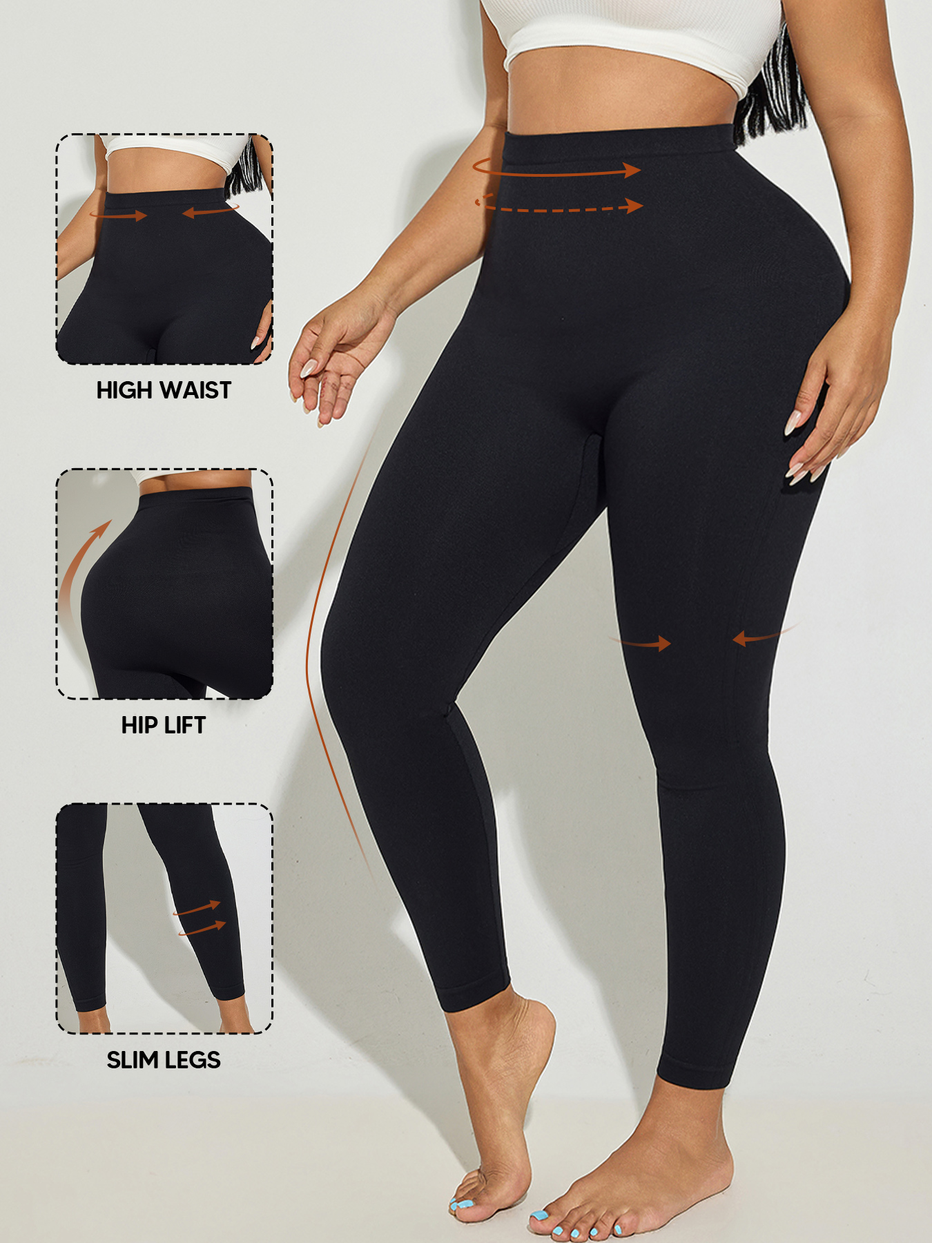 Plus Size Shapewear Anti Cellu - High Waist Leggings avis et prix