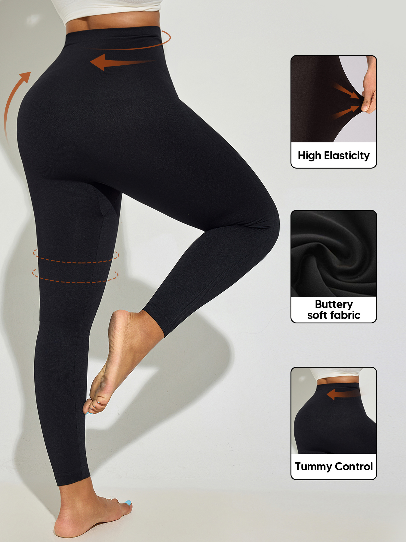 Plus Size Shapewear Anti Cellu - High Waist Leggings avis et prix